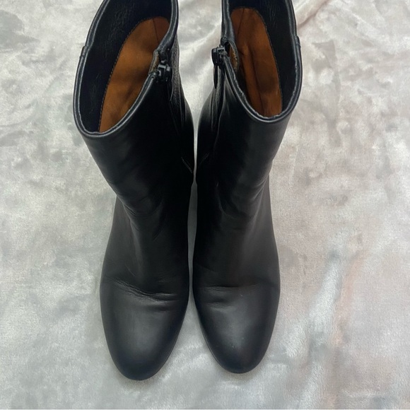 Vince Michela Wedge Leather Ankle Boot Size 9 Black - Picture 5 of 10